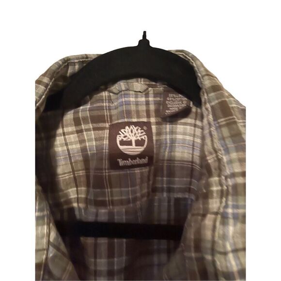 Timberland Mens Multicolor Button Down Plaid Checkered Polo Shirt 2XL - Picture 5 of 15